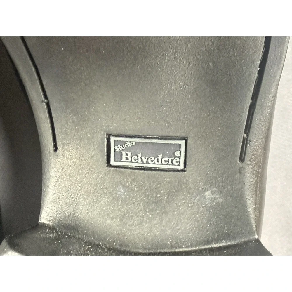 Belvedere Studio Roma Dress Shoe 11.5 D Black Leather Made In Brazil